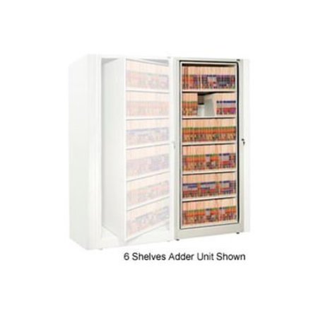 DATUM FILING SYSTEMS Rotary File Cabinet Adder Unit, Letter, 7 Shelves, Bone White XLT-A8-T15